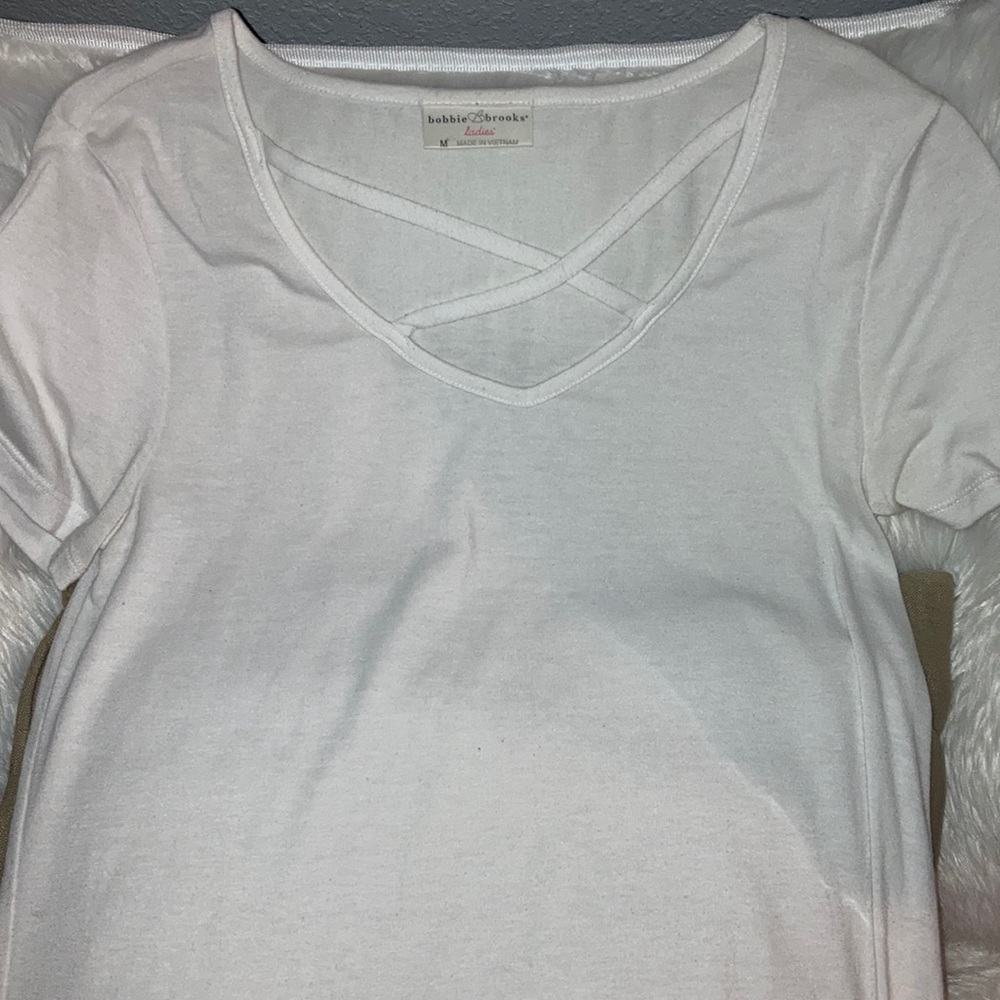 White simple tee